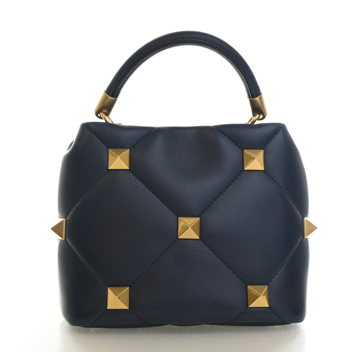 Pre-Owned Valentino Small Calfskin Roman Stud The Handle Bag, side view