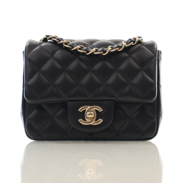 Chanel Mini Lambskin Square Classic Flap Bag