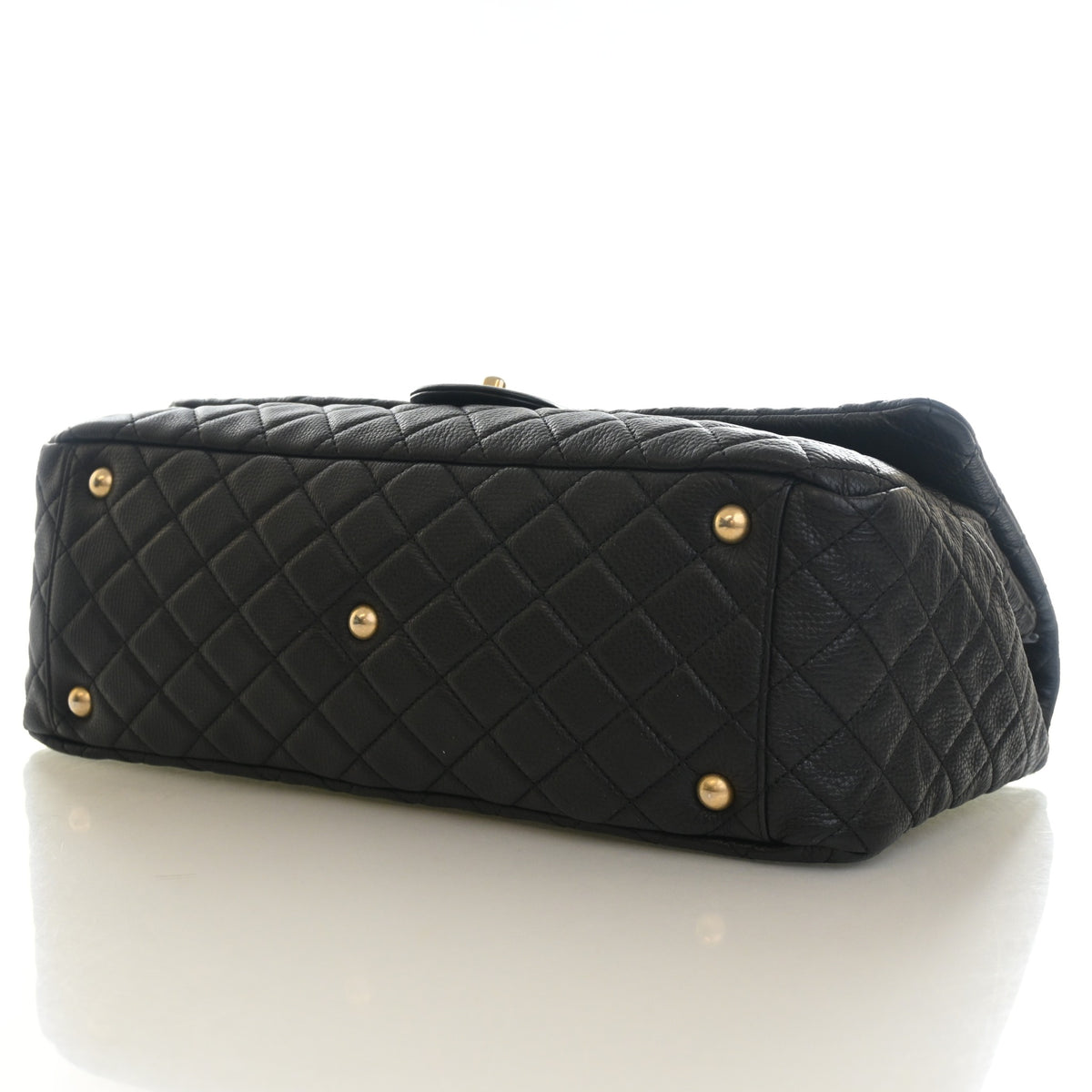 Pre-Owned Chanel Flap Bag XXL Calfskin Airline Single, base and feet view, photo 7 of 14