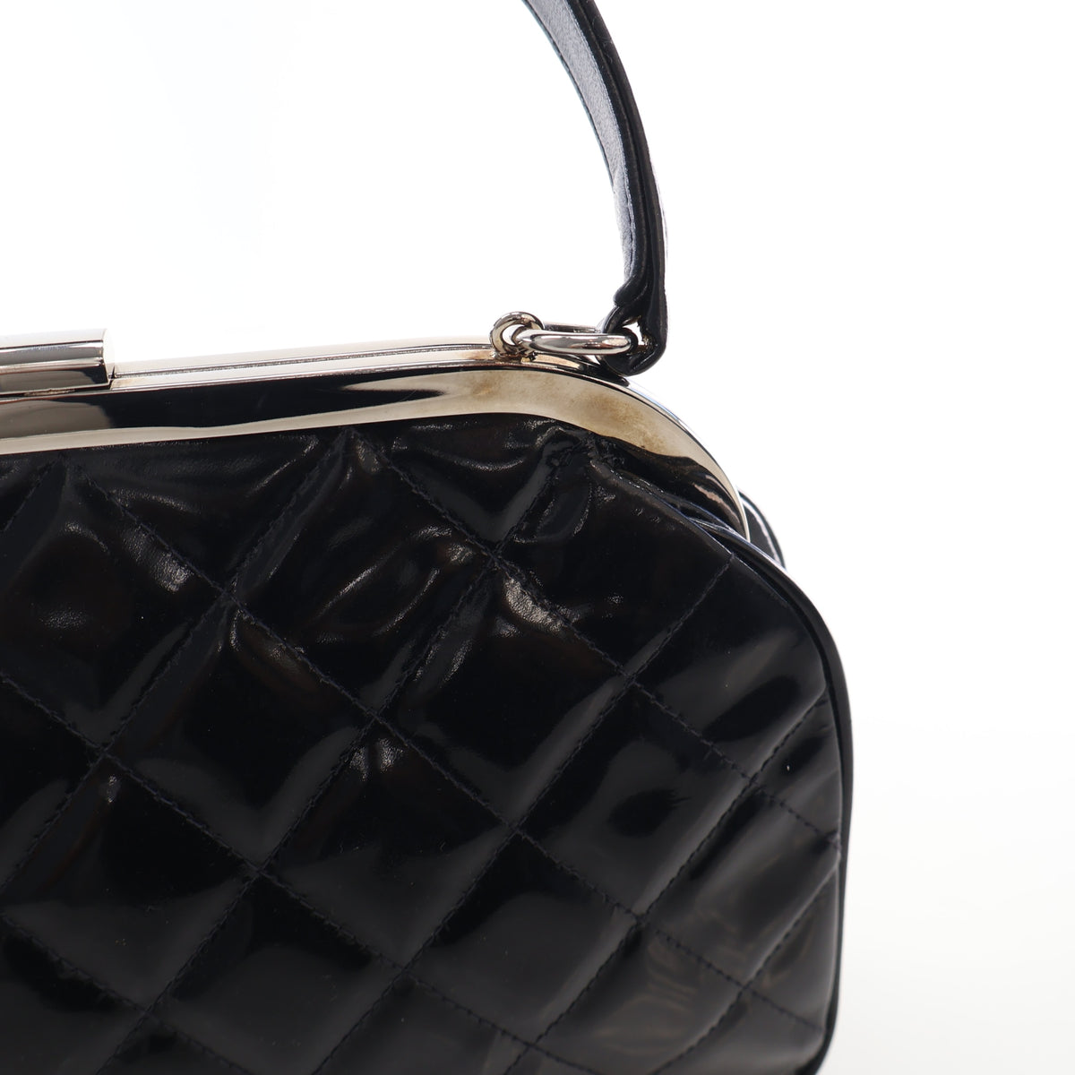Chanel Vintage Patent Top Handle Kisslock Frame Bag, photo 13 of 19