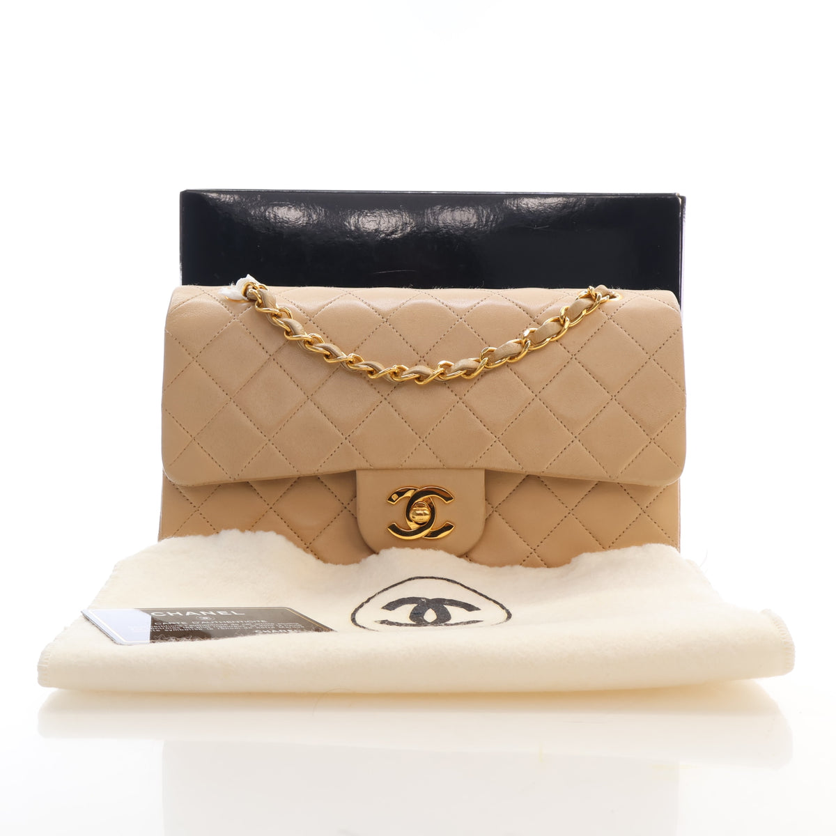Chanel Vintage Small Lambskin Classic Double Flap Bag, photo 19 of 19