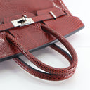 Hermes Burgundy Lizard Birk...