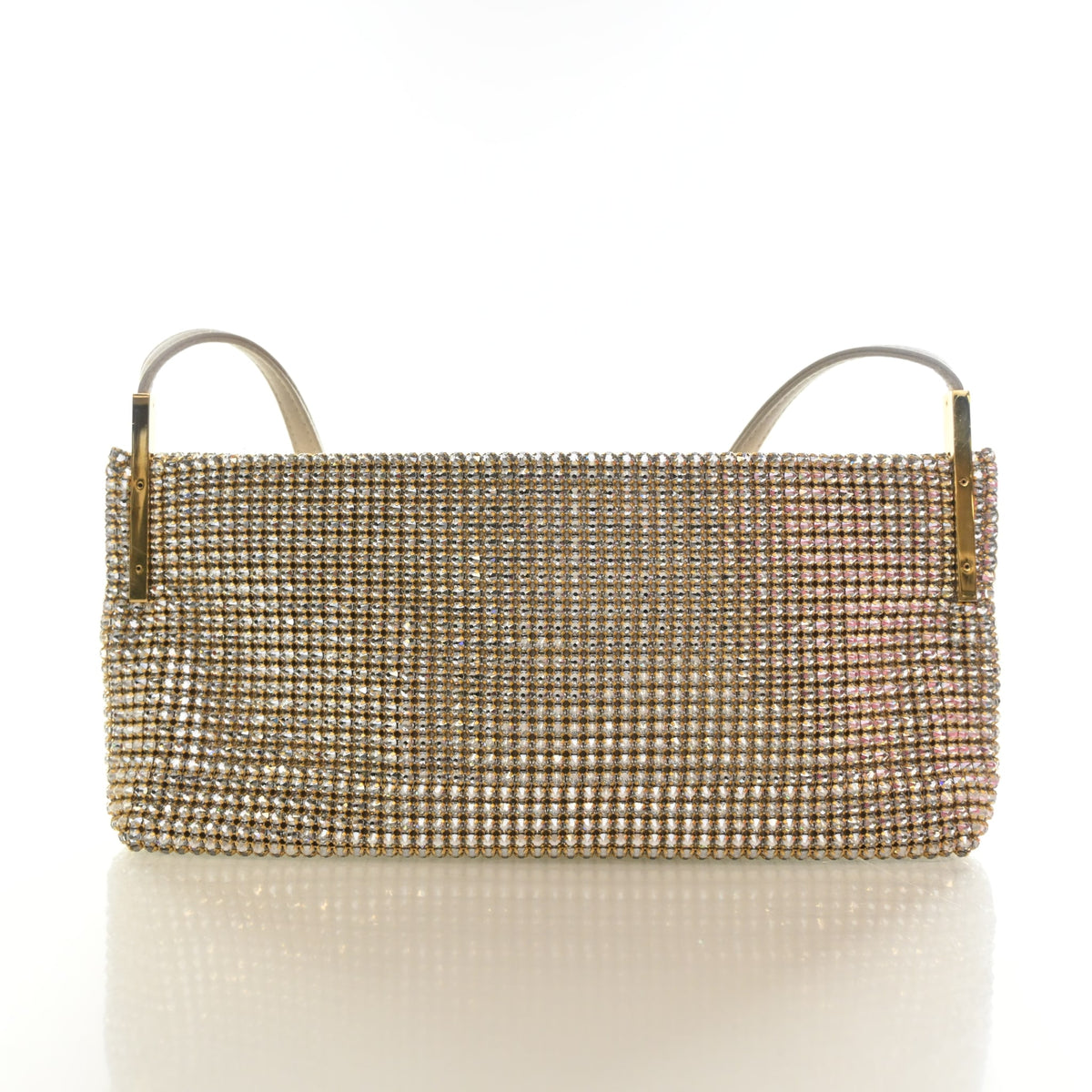 Pre-Owned Saint Laurent Baguette Small Crystal Mesh Suzanne, front view