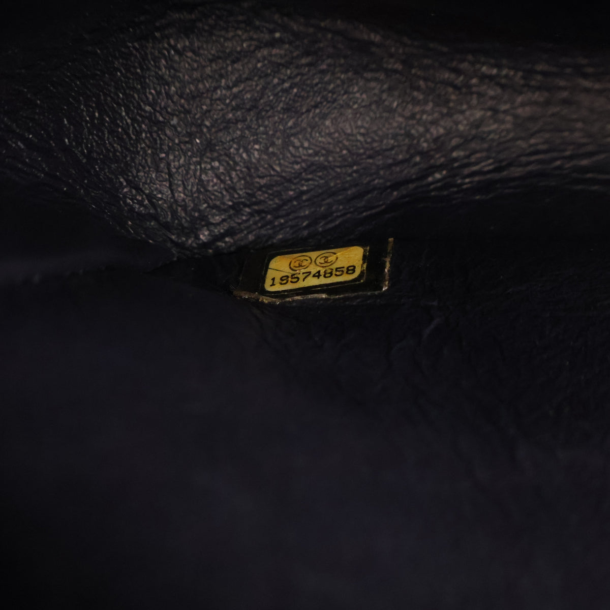 Pre-Owned Chanel Flap Bag Mini Lambskin Classic Single, interior label and date code