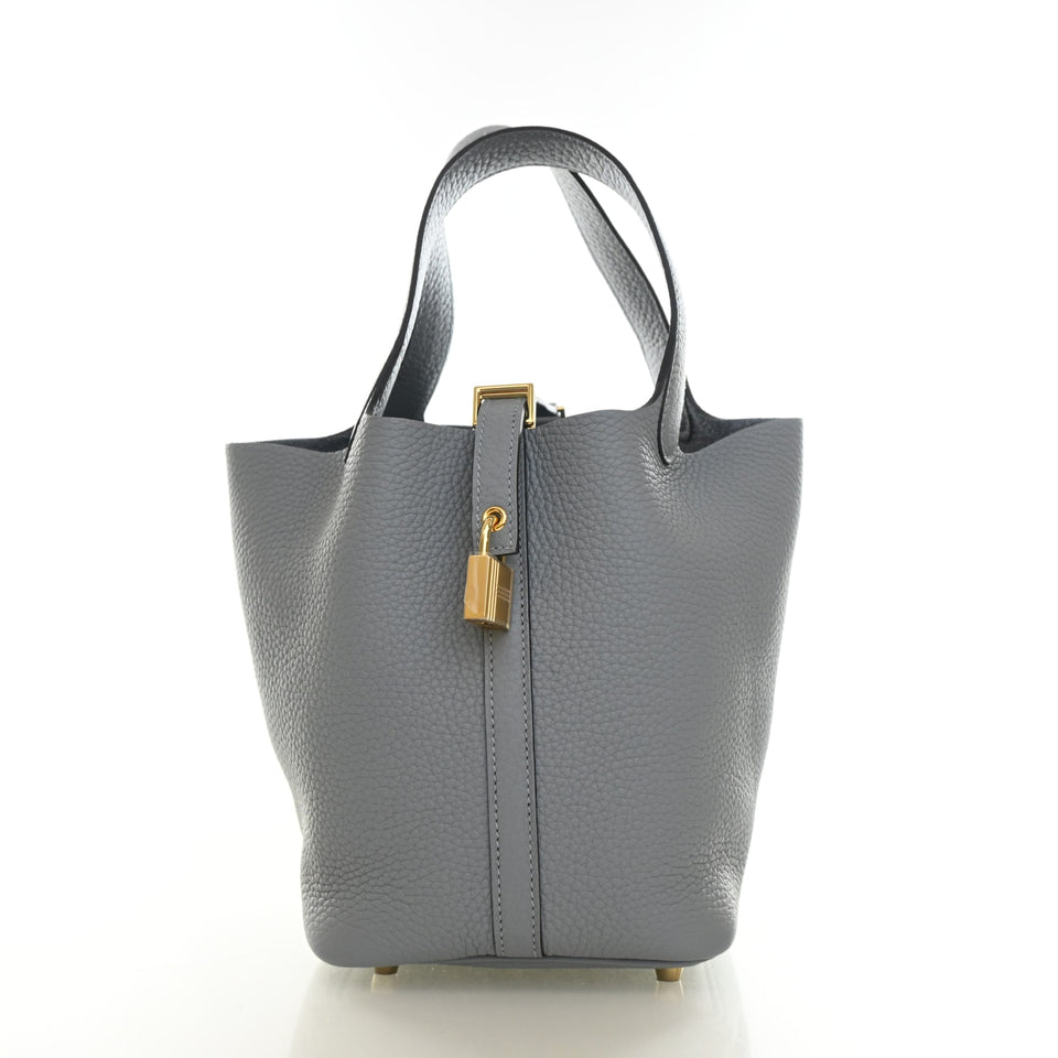 Hermès Gris Pantin Clemence Picotin Lock 18