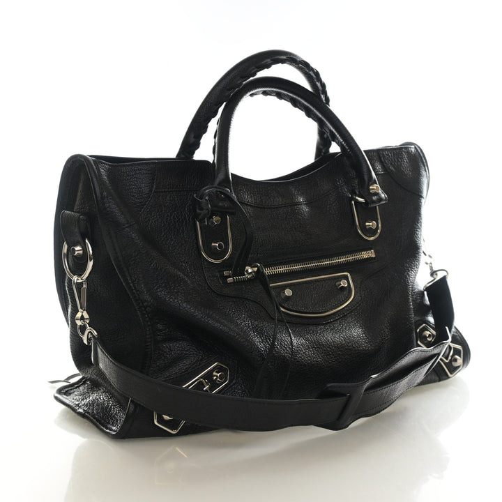 Balenciaga Medium Goatskin Metallic Edge City Bag