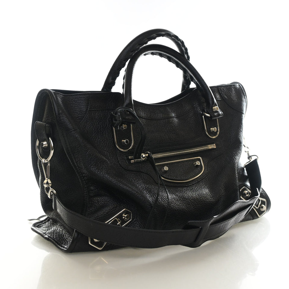 Balenciaga Medium Goatskin Metallic Edge City Bag