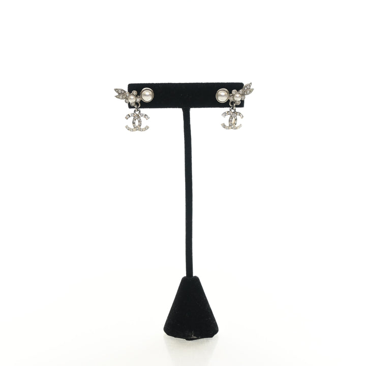 Chanel Crystal CC Drop Earrings