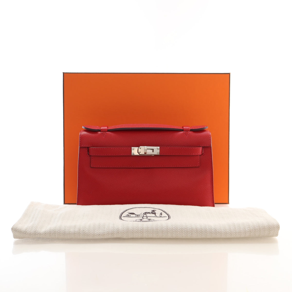 Hermes Rouge Vif Epsom Kelly Pochette, photo 17 of 17