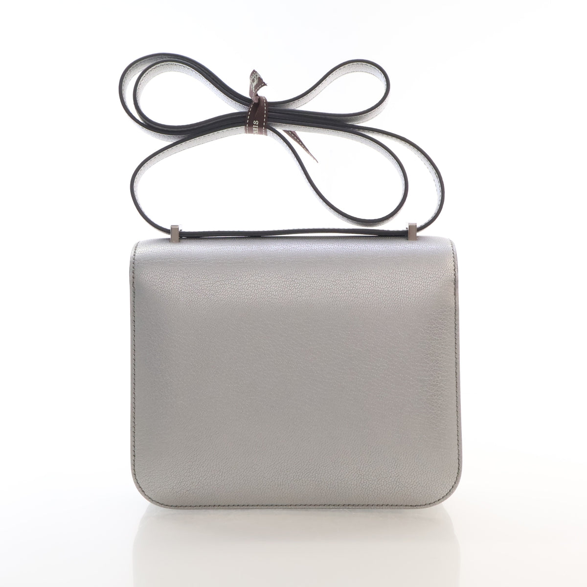Pre-Owned Hermès Constance 18 Argent Chevre Leather Chamkilight, front view