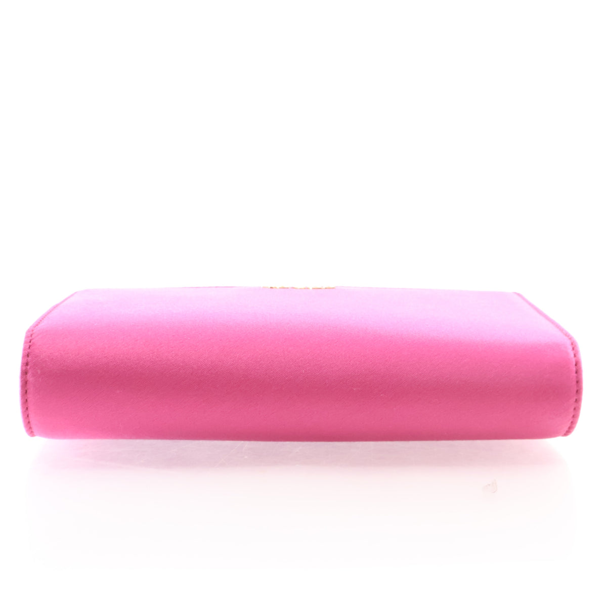Pre-Owned Prada Clutch Small Fuchsia Satin, base and feet view