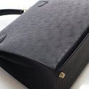 Hermes Noir Ostrich Sellier...