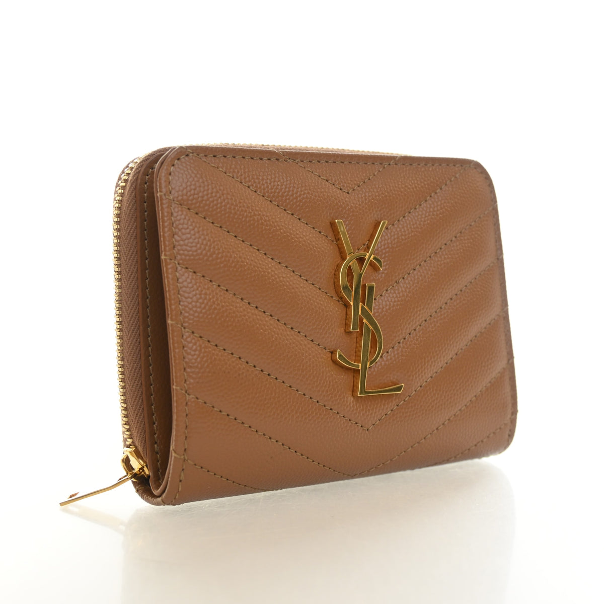 Saint Laurent Calfskin Cassandre Compact Zip Wallet, photo 2 of 12