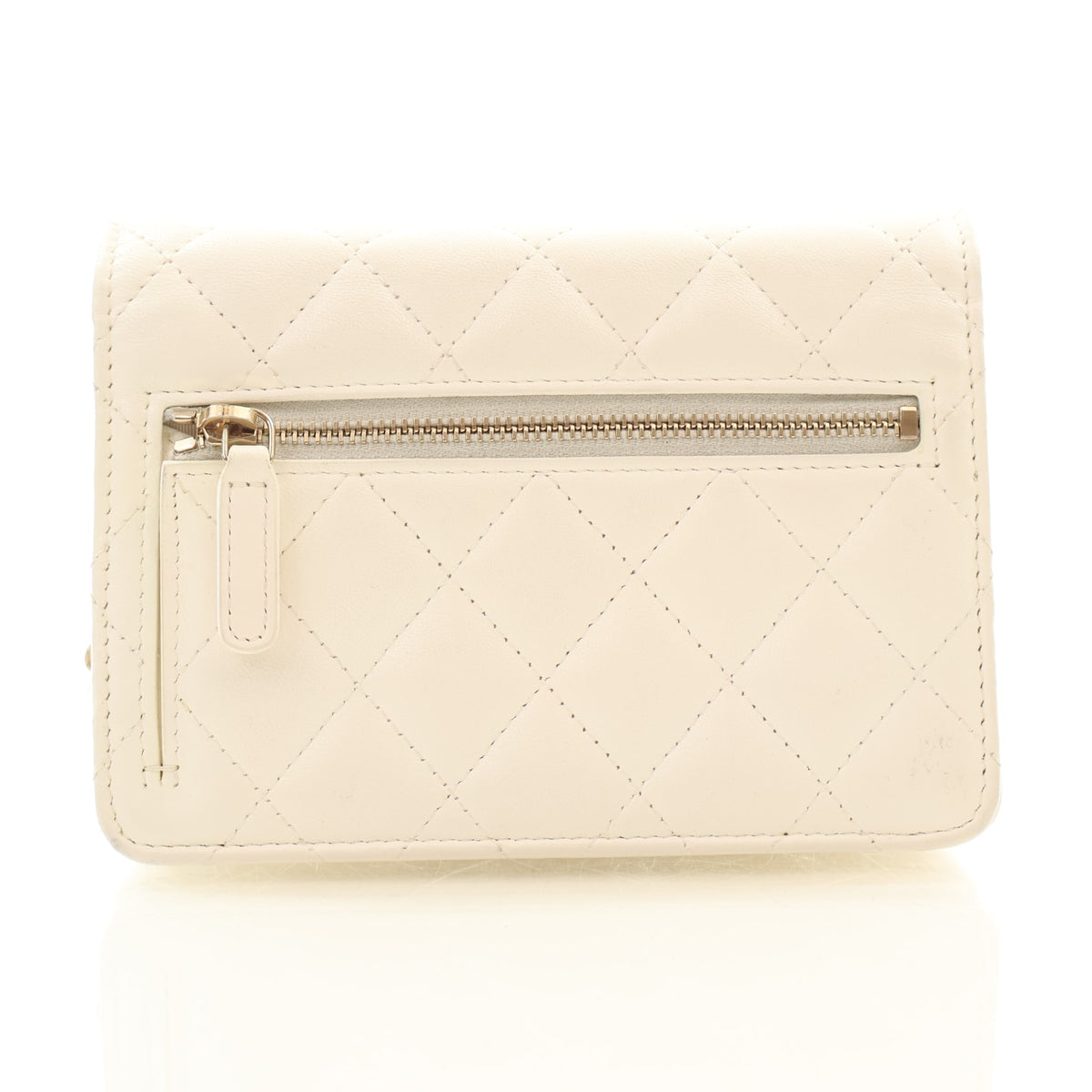Pre-Owned Chanel Wallet On Chain Lambskin WOC, back view