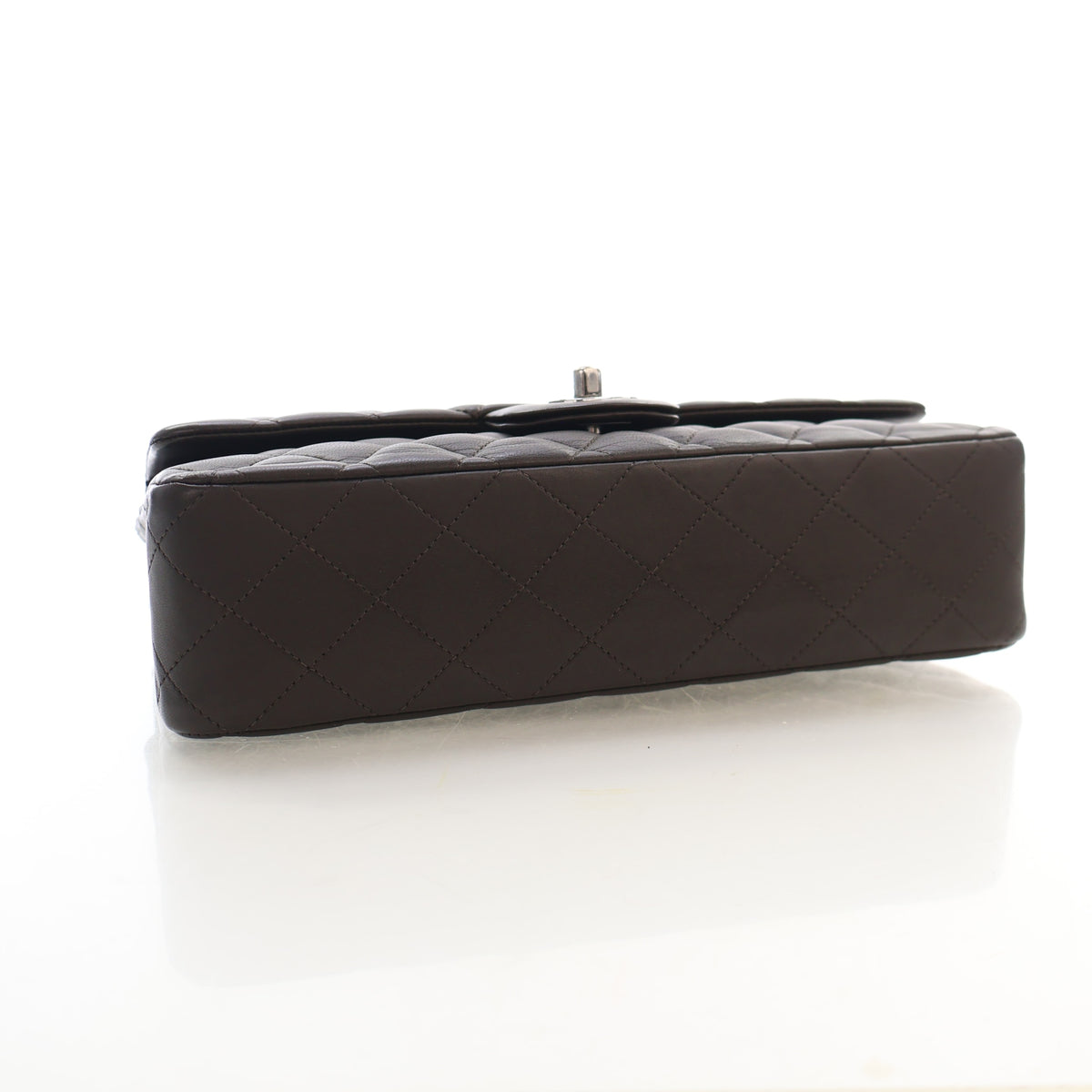Pre-Owned Chanel Classic Double Flap Medium Lambskin Bag, side view