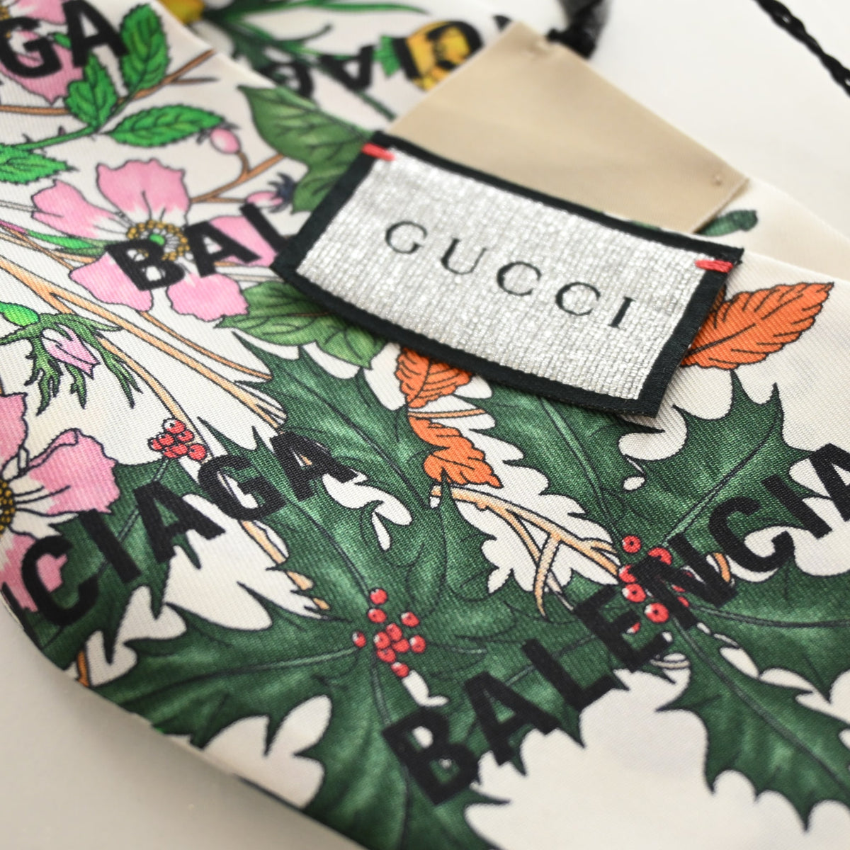 Gucci X Balenciaga Silk Flower Scarf, photo 4 of 8