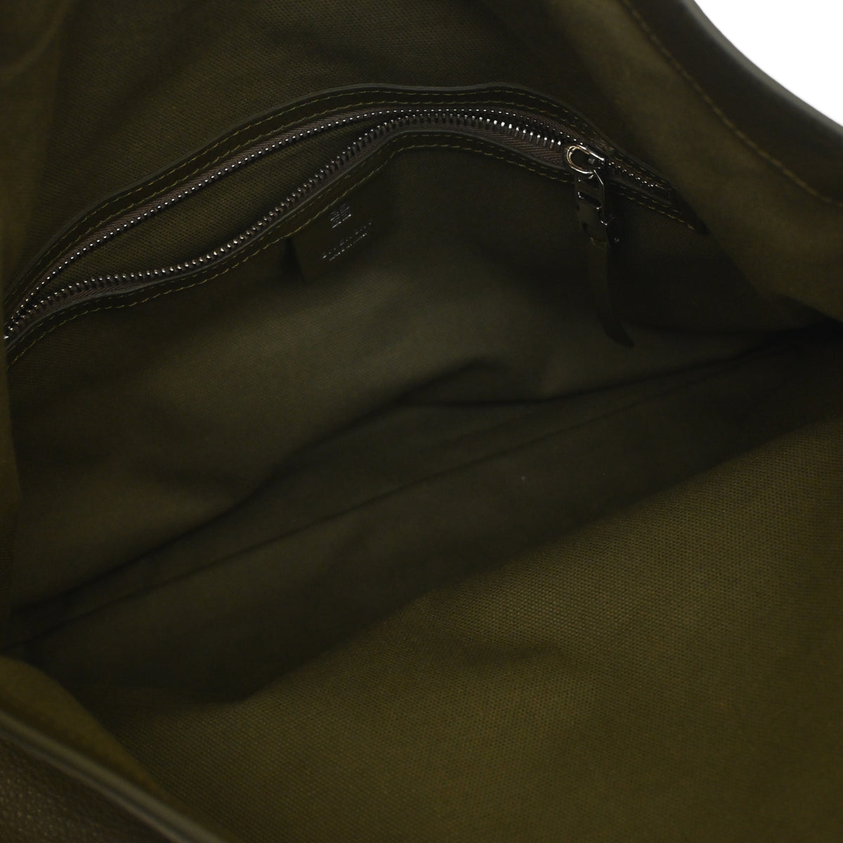 Pre-Owned Givenchy Medium Calfskin Voyou Bag, open interior with lining