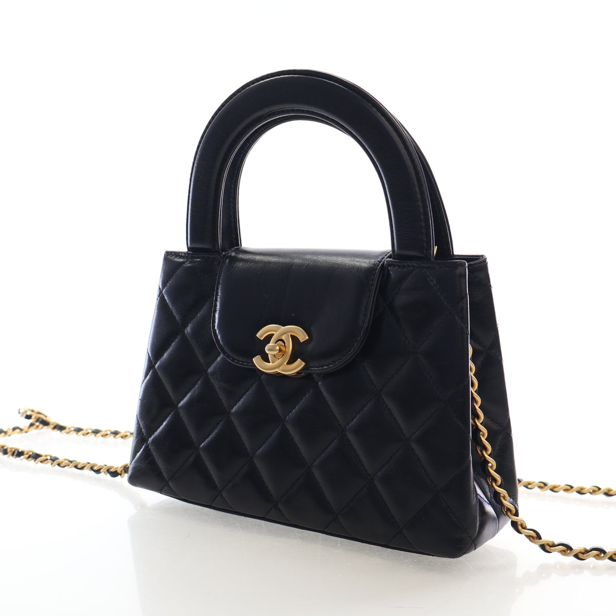 Pre-Owned Chanel Kelly Nano Aged Calfskin Shopper, three-quarter view, photo 3 of 16