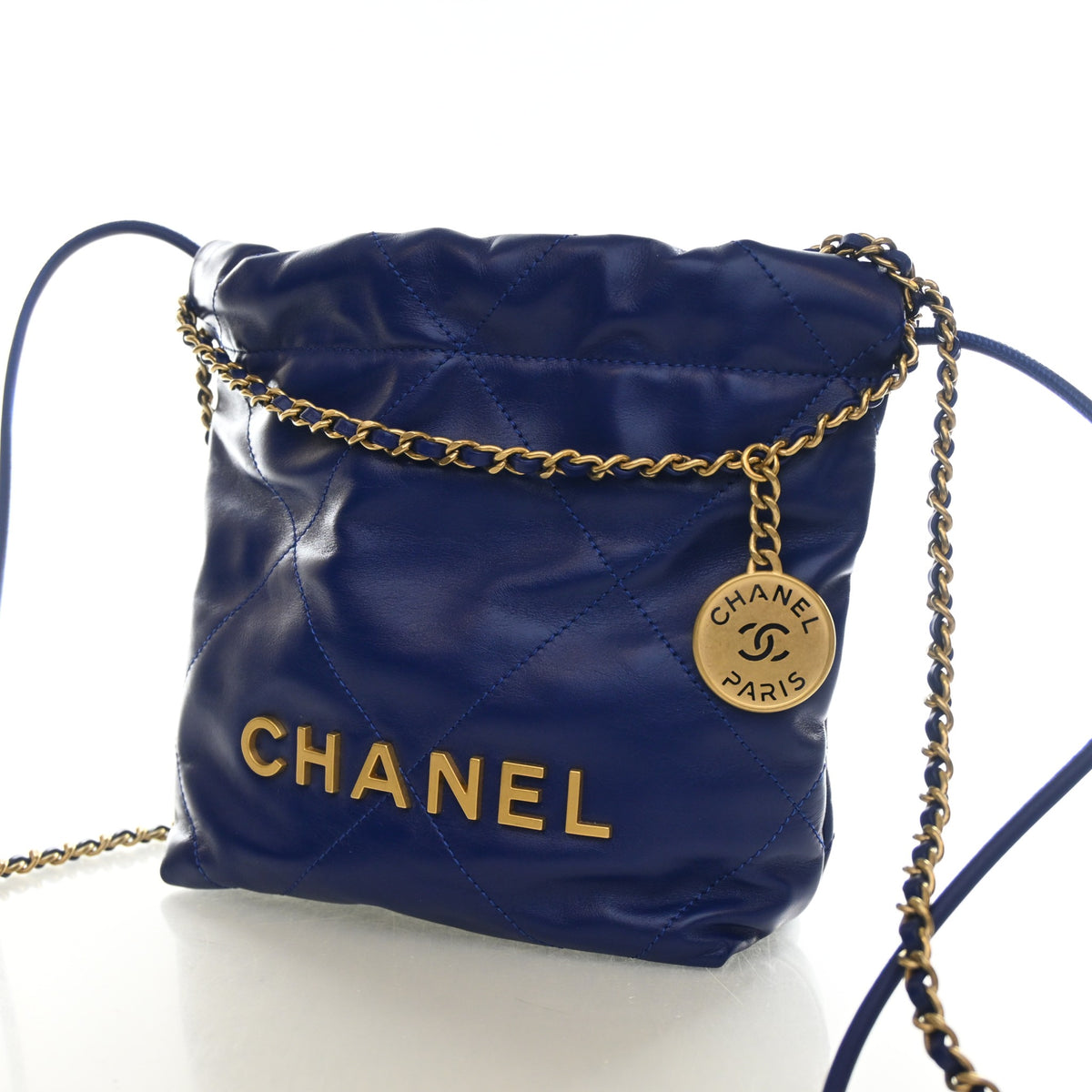 Pre-Owned Chanel 22 Hobo Mini Calfskin, front view, photo 3 of 14