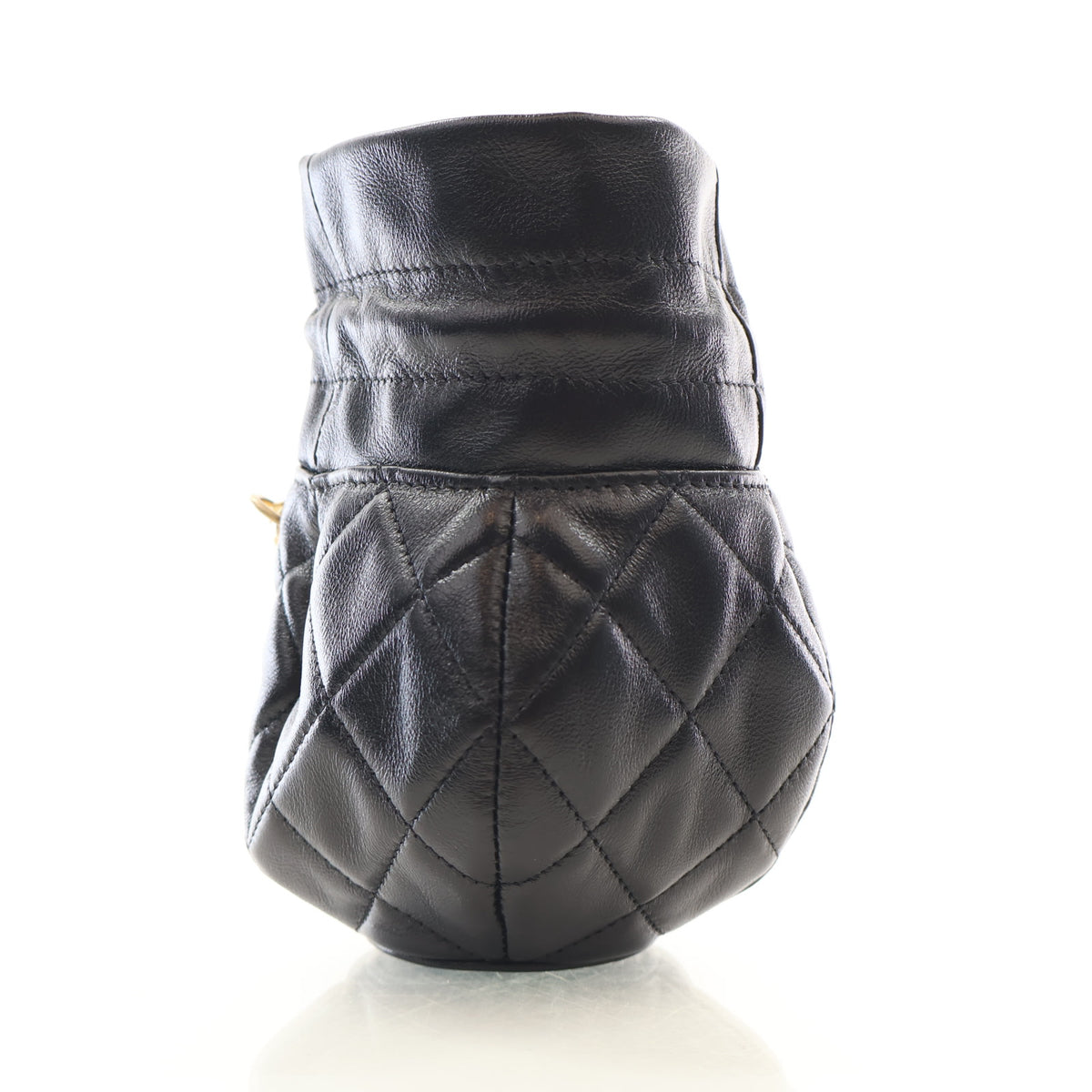Chanel Lambskin Drawstring Round Bucket Clutch With Strap, photo 11 of 15
