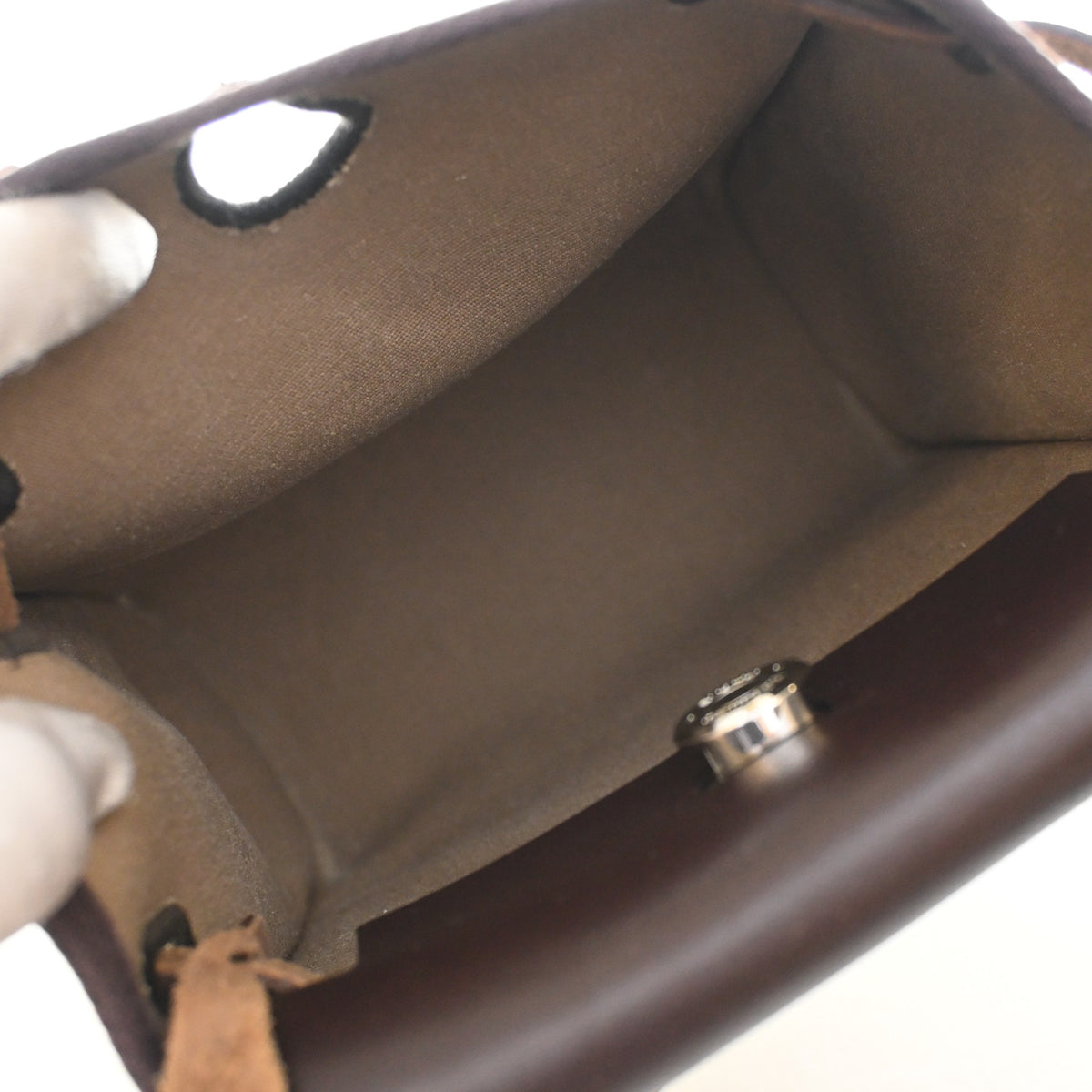 Hermes Vintage Toile Mini Herbag, photo 12 of 15