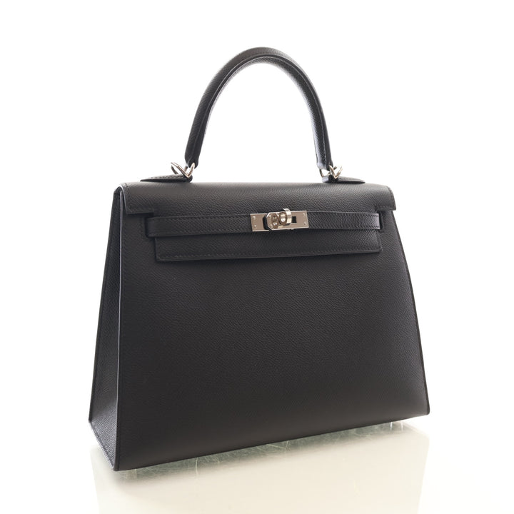 Hermes Noir Epsom Kelly 25