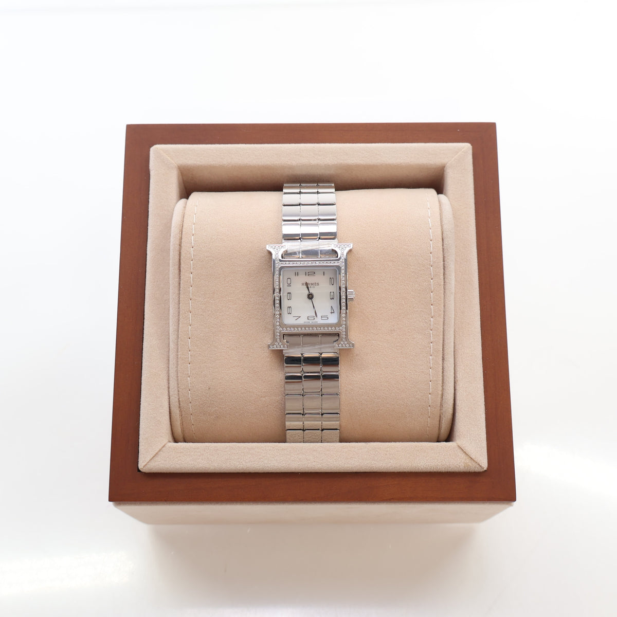 Hermes Small Steel Heure H Watch, photo 1 of 10