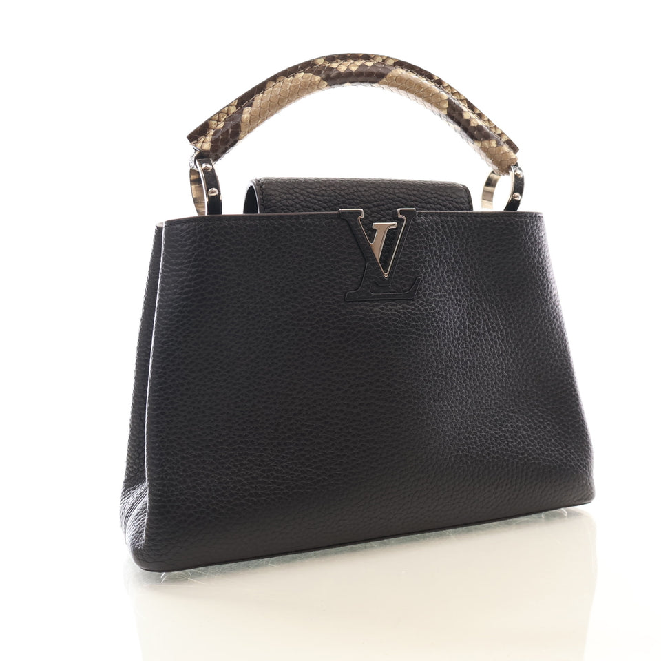 Louis Vuitton Python-Trimmed Taurillon Capucines BB