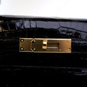 Hermes Noir Alligator Selli...