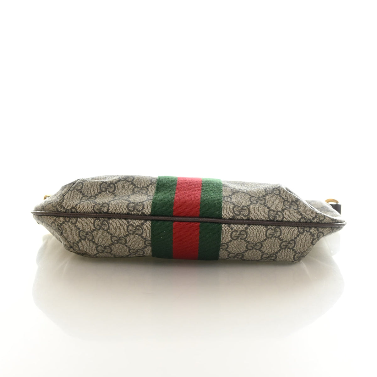 Pre-Owned Gucci Small GG Supreme Half Moon Hobi Bag, base and feet view