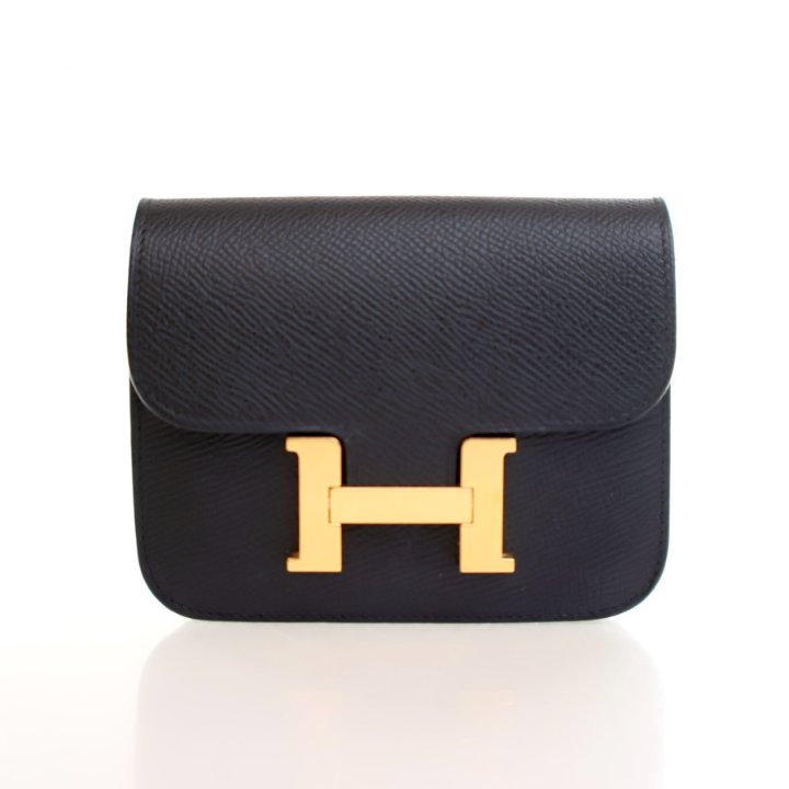 Hermes Noir Epsom Constance Slim Wallet