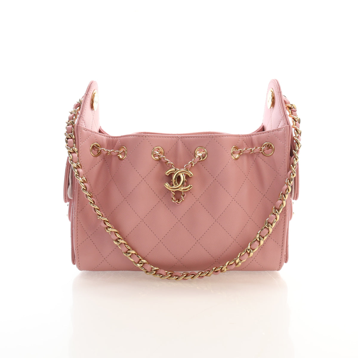 Pre-Owned Chanel Hobo Mini Caviar Leather 25, front view