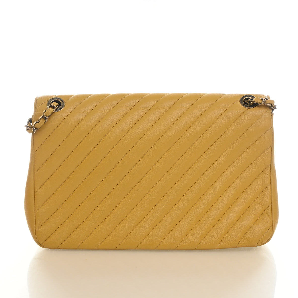 Pre-Owned Chanel Flap Bag Large Goatskin CC, back view
