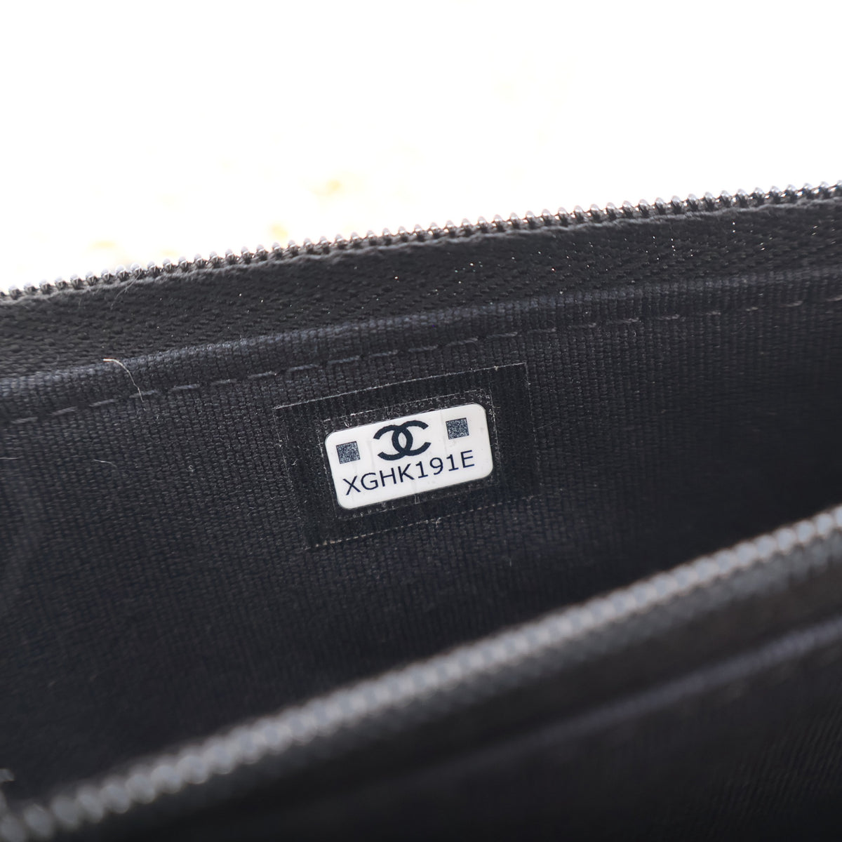 Pre-Owned Chanel Wallet On Chain Lambskin WOC, interior label
