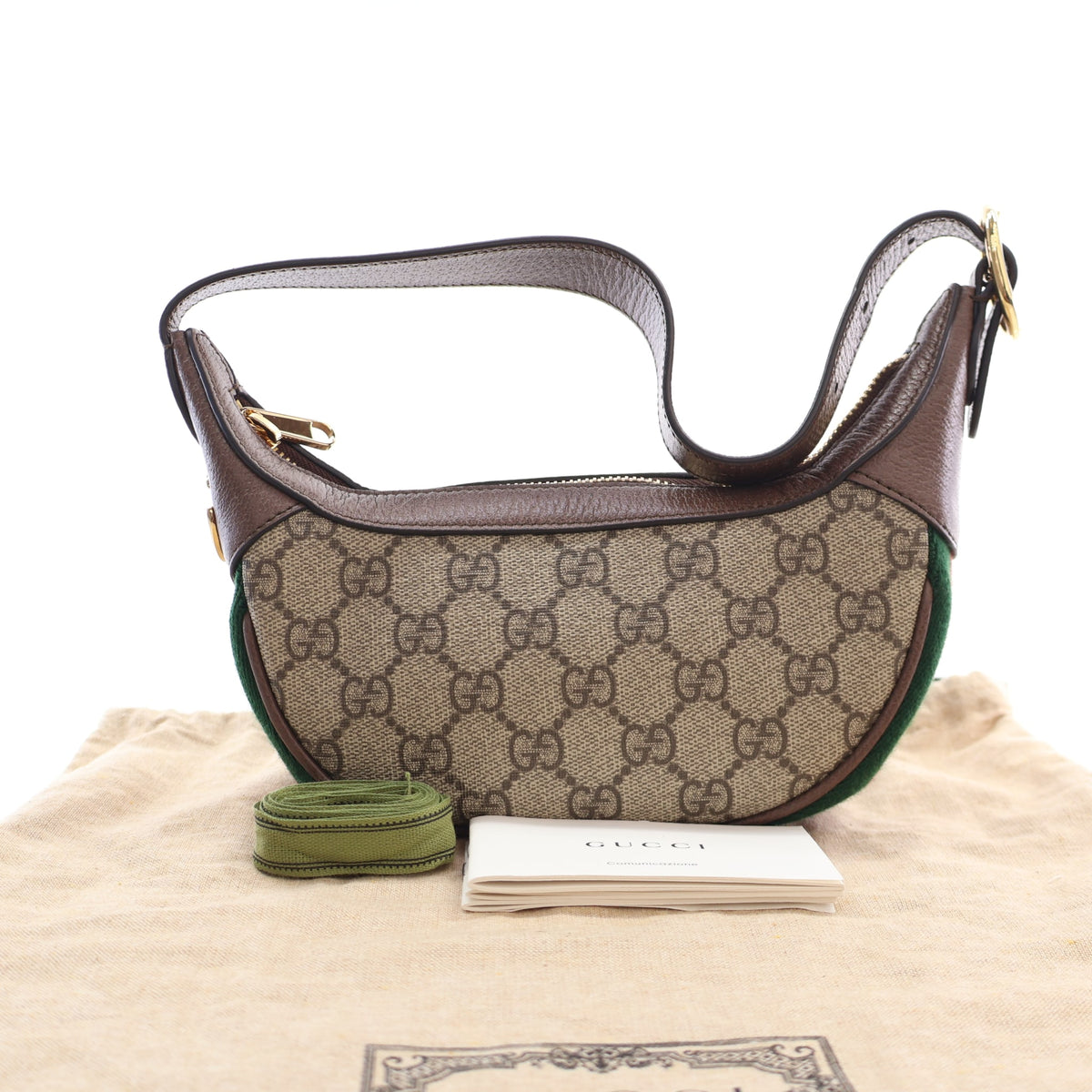 Gucci Mini GG Supreme Ophidia Half Moon Hobo, photo 16 of 16