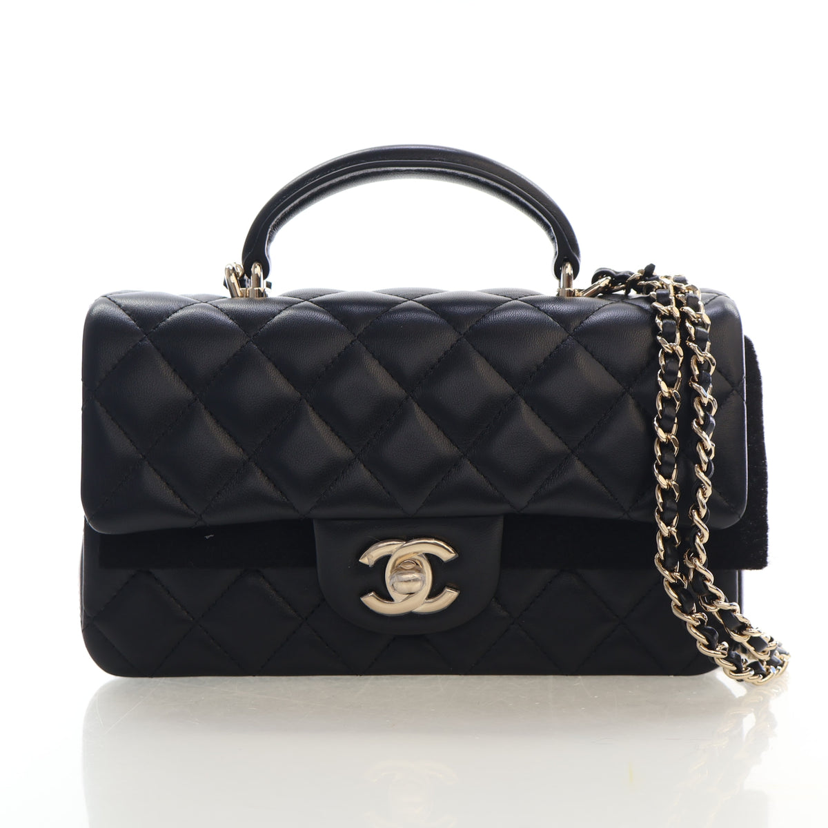 Chanel Mini Lambskin Rectangular Top Handle Classic Flap Bag, photo 17 of 17
