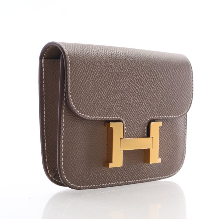Hermes Etoupe Epsom Constance Slim Wallet