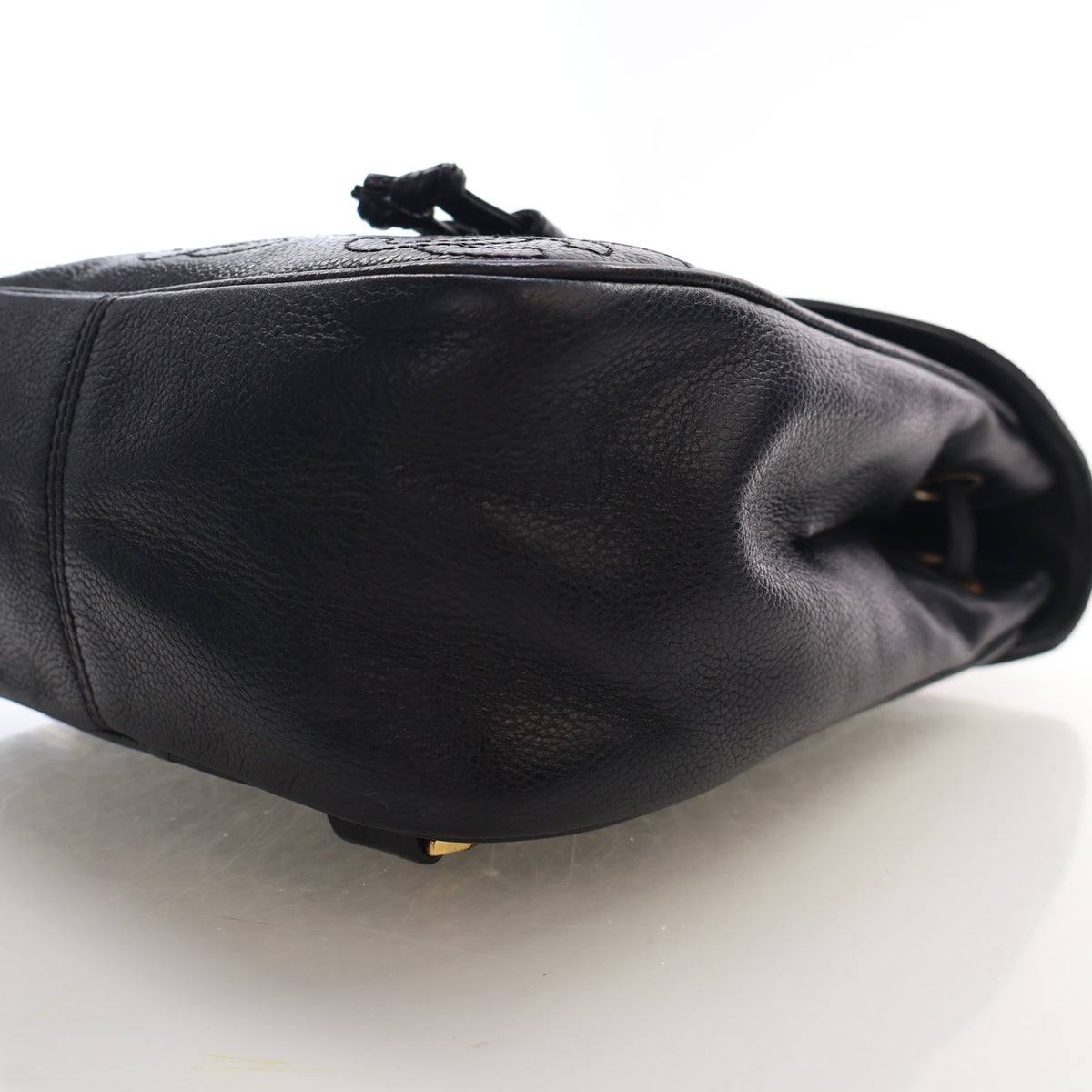 Vintage Chanel Backpack Caviar Leather Triple CC, base and feet view, photo 8 of 22