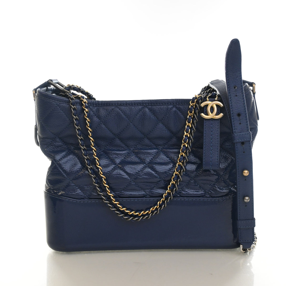 Pre-Owned Chanel Hobo Medium Glazed Calfskin Gabrielle, front view