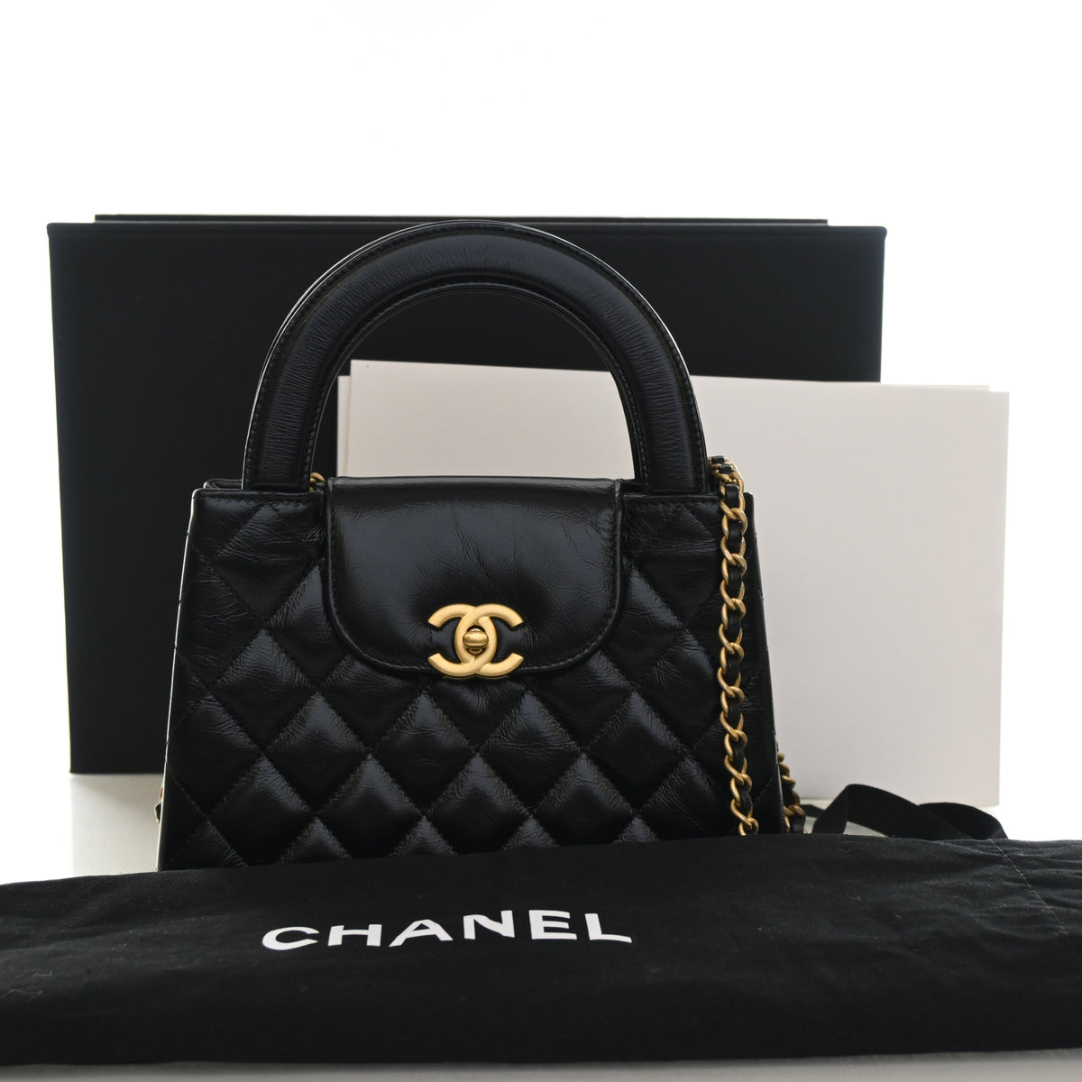 Pre-Owned Chanel Kelly Nano Aged Calfskin Shopper, front view, photo 12 of 12