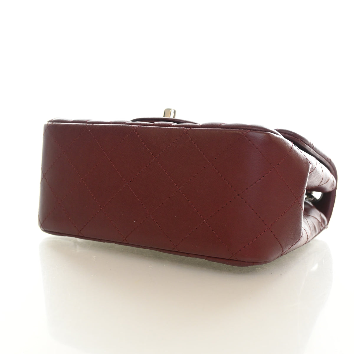 Pre-Owned Chanel Classic Flap Mini Lambskin Square Bag, base and feet view, photo 7 of 14
