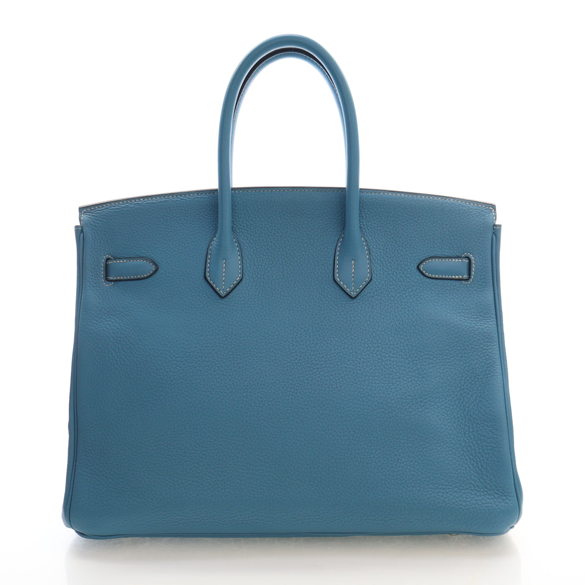 Pre-Owned Hermès Birkin 35 Blue Jean Togo Leather, front view, photo 16 of 23