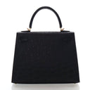 Hermes Noir Ostrich Sellier...