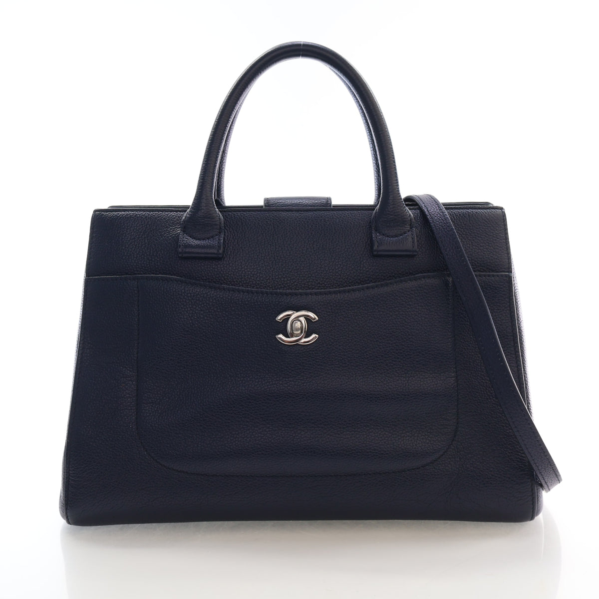 Pre-Owned Chanel Tote Bag Small Calfskin Neo Executive, front view, authenticated at Luxe Du Jour