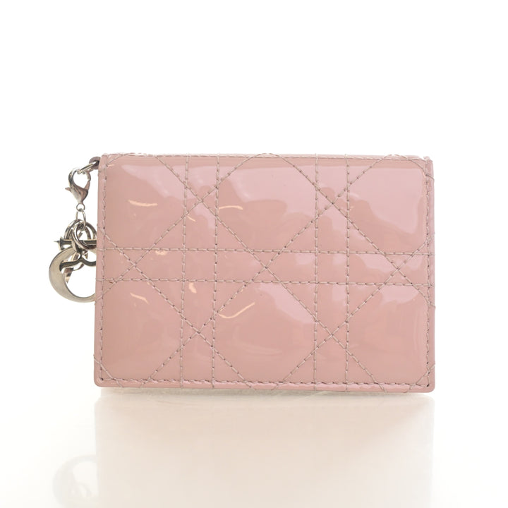 Christian Dior Patent Bloom Card Holder