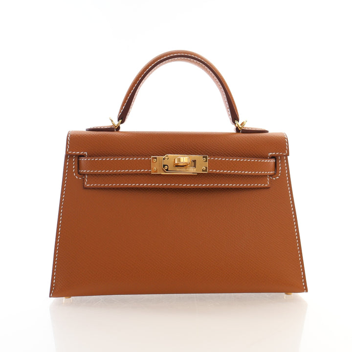 Hermes Gold Epsom Mini Kelly 20