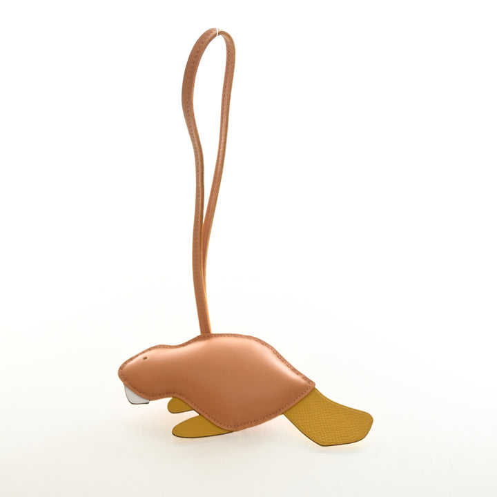 Hermes Milo Lambskin Petit H Beaver Charm