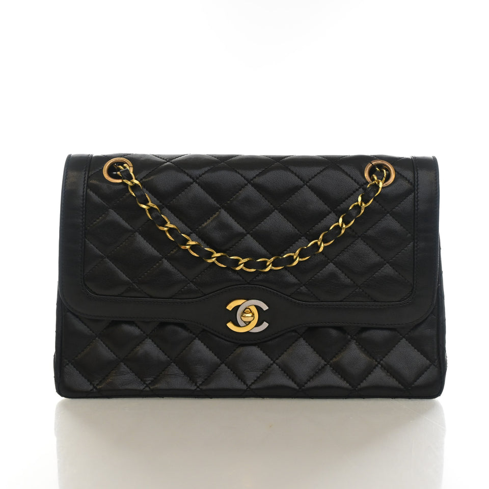 Chanel Vintage Lambskin Paris Double Flap