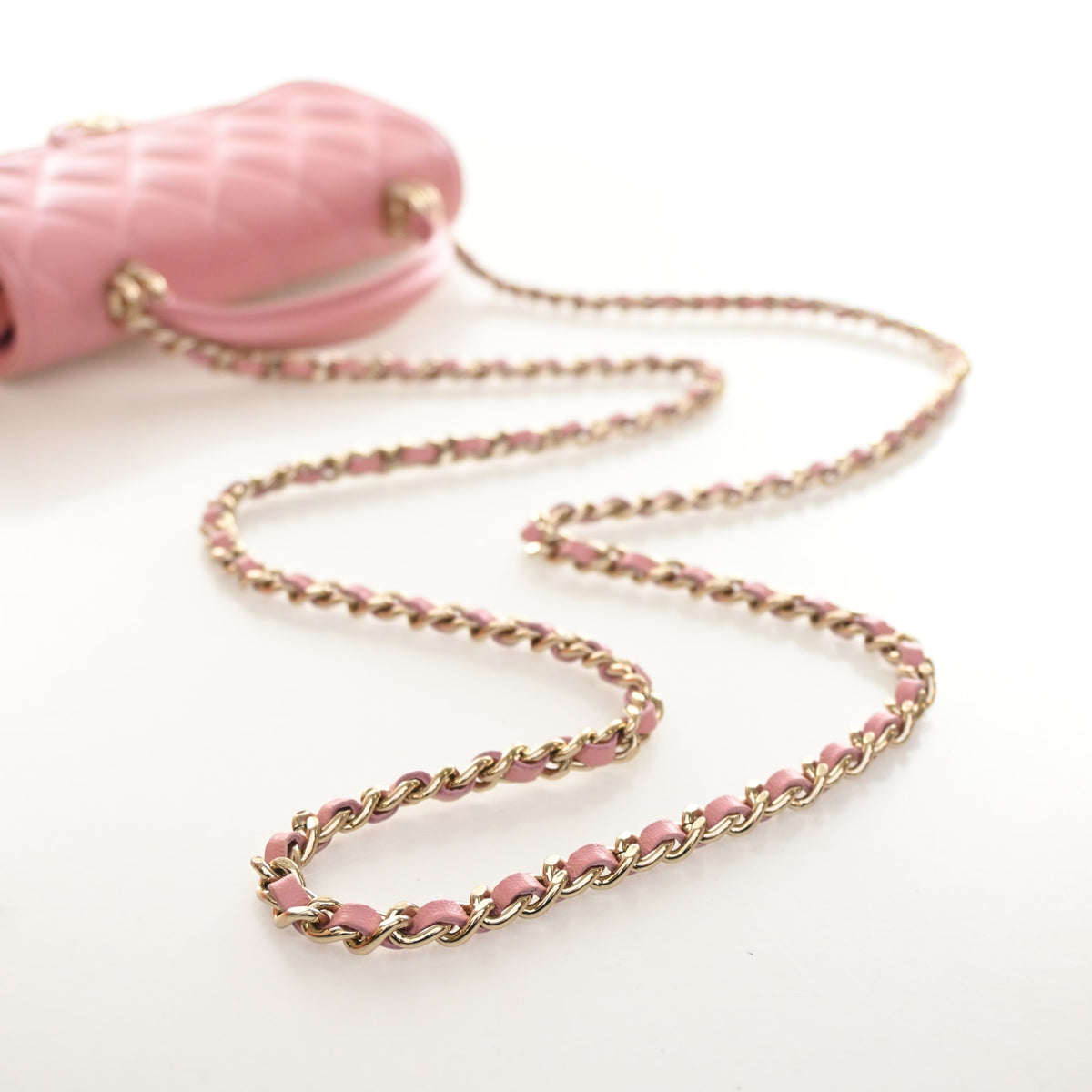 Chanel Lambskin Top Handle Phone Holder With Chain, photo 9 of 14