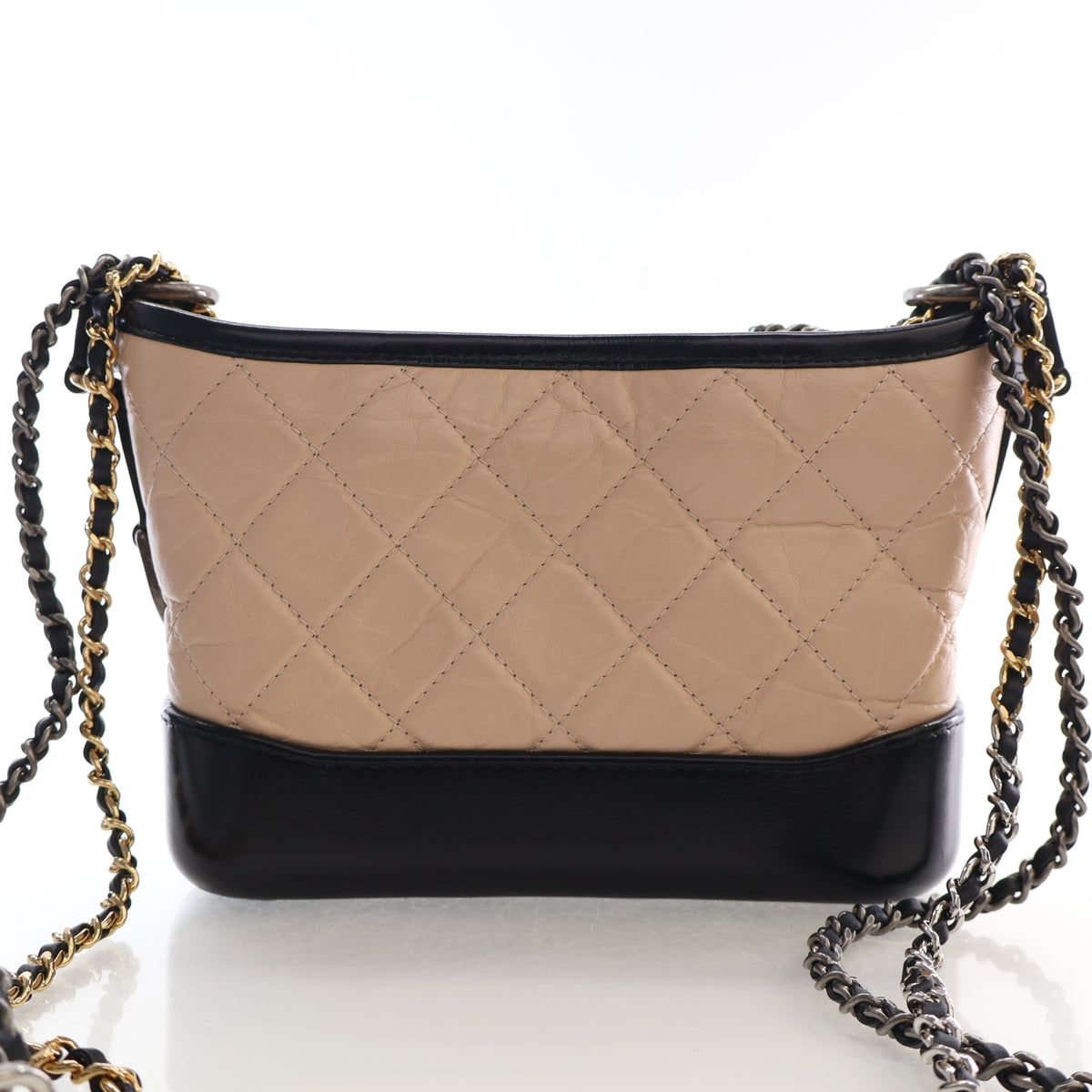 Pre-Owned Chanel Hobo Small Aged Calfskin Gabrielle Bag, front view